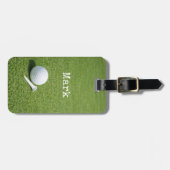 À Bagage Étiquette de sac de golfeur avec balle de golf au  (Devant horizontal)