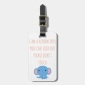 À Bagage Étiquette de siège de voiture de poupée renaissant (Devant Vertical)