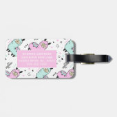 À Bagage Étiquette de transport pour enfants Llama Fun (Dos horizontal)