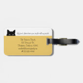 À Bagage Étiquette de transporteur pour animaux de compagni (Dos horizontal)