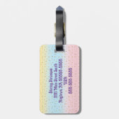 À Bagage étiquette de valise de sirène de fille africaine a (Dos Vertical)