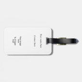 À Bagage Étiquette de valises de conception personnalisée (Dos horizontal)