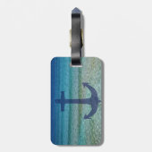 À Bagage Étiquette de voyage d'Ancre (Dos Vertical)