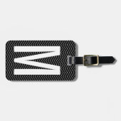 À Bagage étiquette de voyage monogramme personnalisée (Devant horizontal)