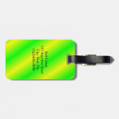 À Bagage Étiquette décorée d'un monogramme brillamment (Dos horizontal)