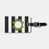 À Bagage Étiquette décorée d'un monogramme tropicale de (Devant horizontal)