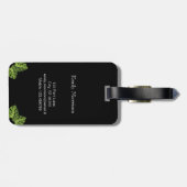 À Bagage Étiquette décorée d'un monogramme tropicale de (Dos horizontal)