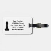 À Bagage Étiquette des bagages de conception d'échecs (Dos horizontal)