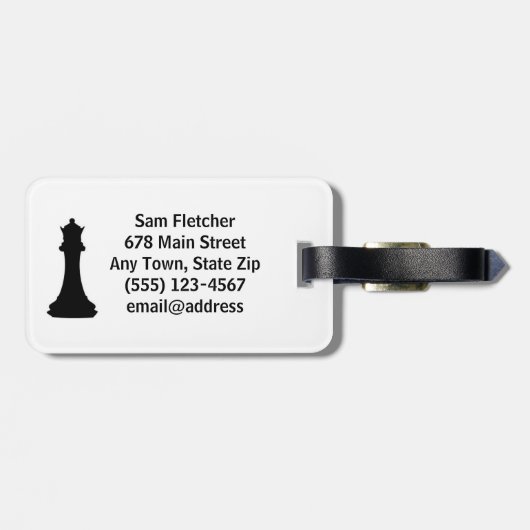 À Bagage Étiquette des bagages de conception d'échecs (Dos horizontal)