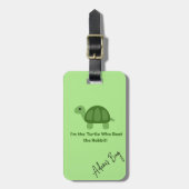 À Bagage Étiquette des bagages de tortue | Conception perso (Devant Vertical)