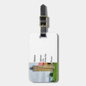 À Bagage Étiquette des bagages du pont Mackinac et du phare (Devant Vertical)