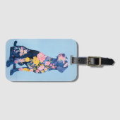 À Bagage Étiquette des bagages floraux du Labrador Retrieve (Devant Horizontal)