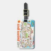 À Bagage Étiquette des bagages Porto Rico Postcard (Devant Vertical)
