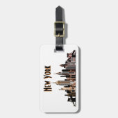 À Bagage Étiquette des bagages Skyline de New York (Devant Vertical)