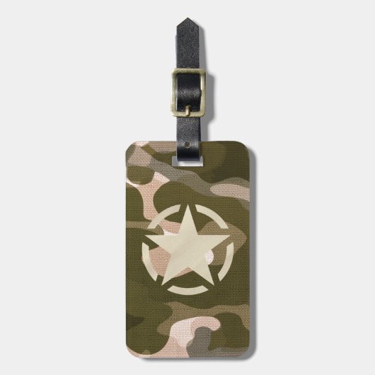 À Bagage Étiquette d'étoile sur le style de camouflage de (Devant Vertical)