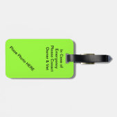 À Bagage Étiquette d'identification de chenil/caisse (Dos horizontal)