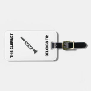 À Bagage Étiquette d'identification de clarinette