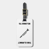 À Bagage Étiquette d'identification de clarinette (Devant Vertical)