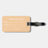 À Bagage Étiquette d'identification d'entreprise personnali (Dos horizontal)