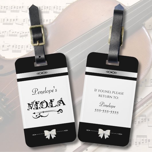 À Bagage Étiquette d'identification pour étui de violon noi