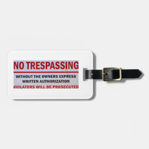 À Bagage étiquette d'intrusion personnalisée