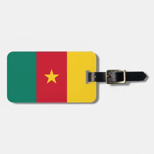 À Bagage Étiquette du drapeau camerounais (Devant horizontal)