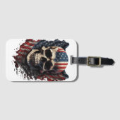 À Bagage Étiquette du symbole de danger du drapeau américai (Devant Horizontal)