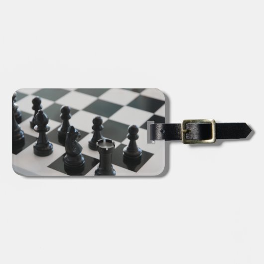À Bagage Étiquette du tableau d'échecs et des pièces de mon (Devant horizontal)