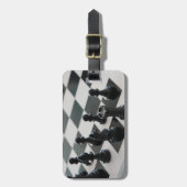 À Bagage Étiquette du tableau d'échecs et des pièces de mon (Devant Vertical)