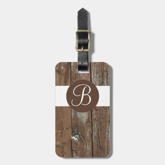 À Bagage Étiquette faite sur commande en bois rustique de (Devant Vertical)