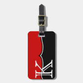 À Bagage ÉTIQUETTE faite sur commande ROUGE personnalisée (Devant Vertical)