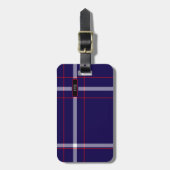 À Bagage Étiquette foncée de marine, de rouge, et blanche (Devant Vertical)