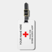 À Bagage Étiquette grave d'identification et de GLACE (Devant Vertical)