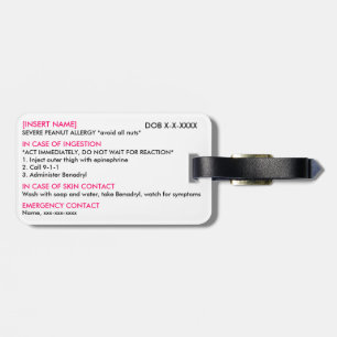 À Bagage Étiquette grave d'identification et de GLACE