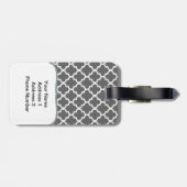 À Bagage Étiquette marocaine | Teal gris-foncé de (Dos horizontal)