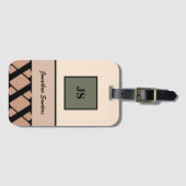 À Bagage Étiquette Masculine monogramme Neutre (Devant Horizontal)