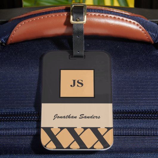 À Bagage Étiquette Masculine monogramme Neutre (Insitu Rectoal 2)