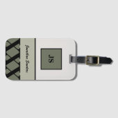 À Bagage Étiquette Masculine monogramme Neutre (Devant Horizontal)