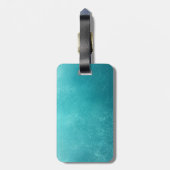 À Bagage Étiquette Monogramme en acrylique bleu sous-marin (Dos Vertical)