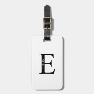 À Bagage Étiquette monogramme et nom personnalisé