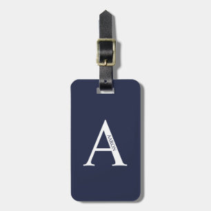 À Bagage Étiquette monogramme et nom personnalisé