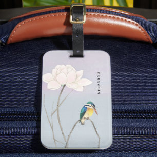 À Bagage Étiquette Monogramme Japonais Vintage Kingfisher