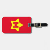 À Bagage Étiquette Monogramme rouge étoile jaune (Devant horizontal)