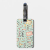 À Bagage Étiquette motif de bagages (Dos Vertical)