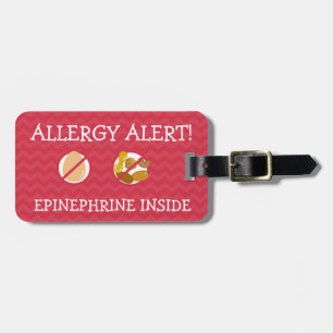 À Bagage Étiquette multiple d'alerte d'allergie alimentaire