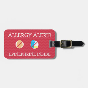 À Bagage Étiquette multiple d'alerte d'allergie alimentaire