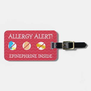 À Bagage Étiquette multiple d'alerte d'allergie alimentaire