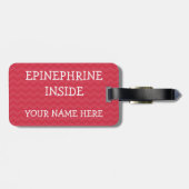 À Bagage Étiquette multiple d'alerte d'allergie alimentaire (Dos horizontal)