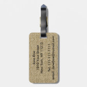 À Bagage Étiquette noire/blanche de palmier de parties (Dos Vertical)