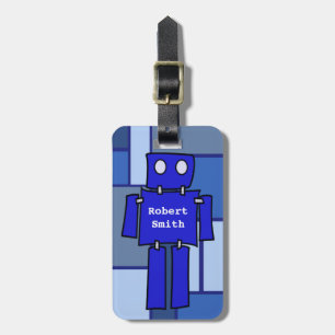 À Bagage Étiquette personnalisable d'école de robot